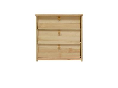 Schuhschrank 010 Kiefer massiv Vollholz natur - Abmessung 62 x 62 x 40 cm (H x B