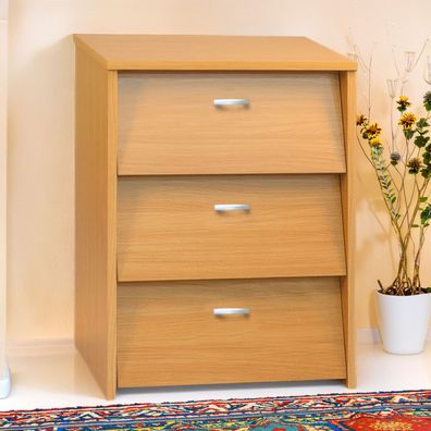 Schuhschrank Pamanukan 08, Farbe: Erle - Abmessungen: 78 x 60 x 35 cm (H x B x T
