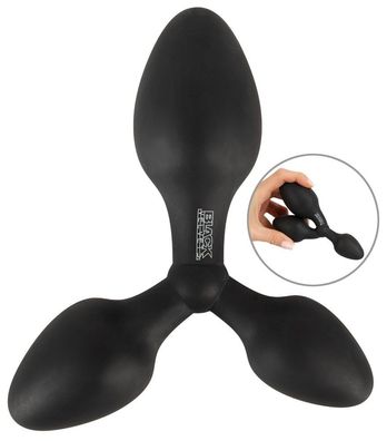 Black Velvet Training triple butt plug Anal Plug 3er Größen S-L schwarz