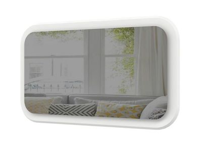 Spiegel mit LED-Beleuchtung | Weiß matt | 127 x 4 x 74 cm | Palauli 04 | abgesch