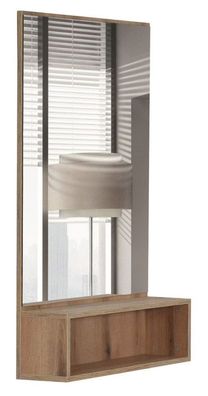 Spiegel Burgos 05, Farbe: Eiche / Grau - 123 x 80 x 20 cm (H x B x T)