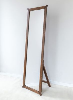 Standspiegel | Farbe: Tabacco | Eichenholz geölt | Massivholz | 53 x 4 x 179 cm