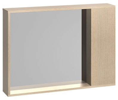 Eleganter Spiegel Minnea 43, mit zwei kleinen Fächern, Eiche, Maße: 50 x 69 x 12