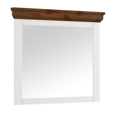 Spiegel Gimone 11 mit 80 x 95 x 5 cm, aus finnischer Kiefer, in der Farbe Weiß