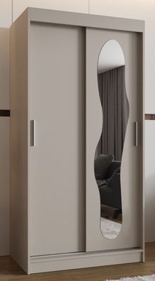 Schiebetürenschrank / Kleiderschrank Lagginhorn 04, Farbe: Kaschmir, 1 Meter bre