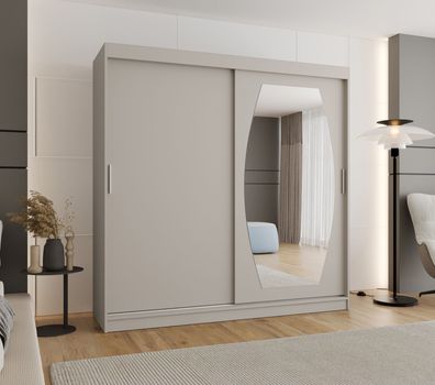 Kleiderschrank / Schiebetürenschrank Musala 20, Farbe: Kaschmir, 2 Meter breit,