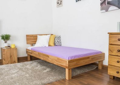 Futonbett / Massivholzbett Wooden Nature 02 Eiche geölt - Liegefläche 100 x 200