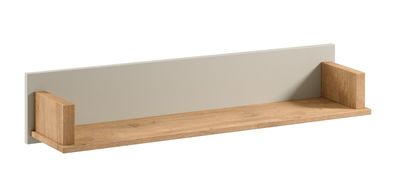 Hängeregal / Wandregal Braianik 08 in Eiche Wotan / Beige, 20 x 110 x 22 cm, Pla