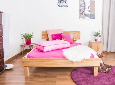 Futonbett / Massivholzbett Wooden Nature 02 Eiche geölt - Liegefläche 140 x 200