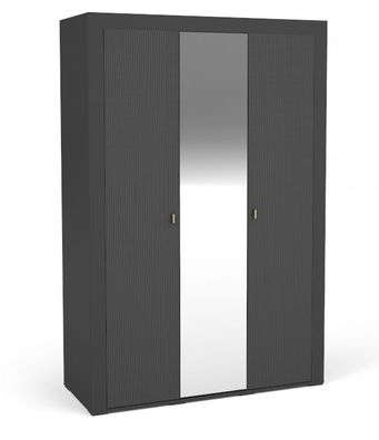 Kleiderschrank mit einer Spiegeltür Barbe 05, ABS, mit sieben Fächer und eine Kl