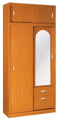 Schrank / Garderobe Paseh 08, Farbe: Erle - Abmessungen: 240 x 100 x 55 cm (H x