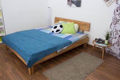 Futonbett / Massivholzbett Wooden Nature 01 Eiche geölt - Liegefläche 160 x 200