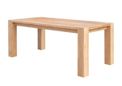 Esstisch Gijou 02, aus massiven Eichenholz, geölte Oberfläche, vier Standbeine,