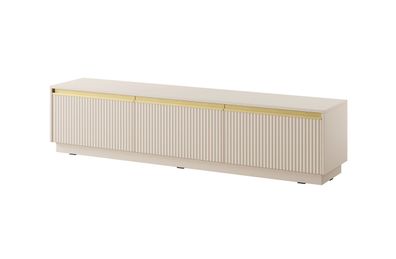 TV-Board / TV-Unterschrank mit drei Türen Finghall 02, Farbe: Beige, hängend mon