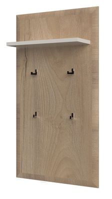 Garderobe Gataivai 15, Farbe: Beige Hochglanz / Walnuss - 128 x 70 x 22 cm (H x