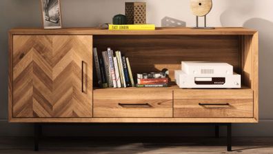 TV-Unterschrank Kumeu 23 Kernbuche massiv geölt - Abmessungen: 65 x 144 x 45 cm