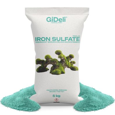 Eisensulfat 5kg Heptahydrat Hortensiendünger Garten Landwirtschaft FeSO4 GiDeli