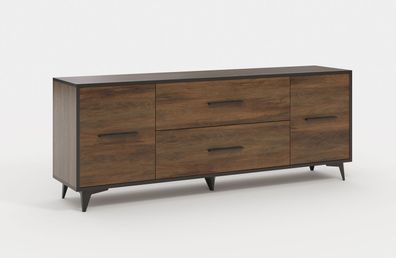 Eleganter TV-Unterschrank / TV-Möbel mit vier Fächer Andromeda 06, Farbe: Shirin