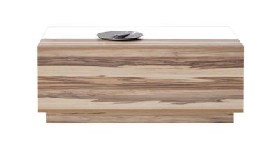 Couchtisch "Tinlot" 15, Farbe: Weiß / Walnuss - Abmessungen: 43 x 90 x 70 cm (H