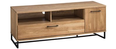 TV-Unterschrank Manaus 02, Farbe: Natur, Eiche teilmassiv ? 54 x 144 x 48 (H x B
