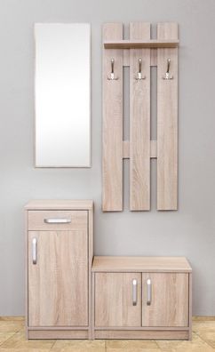 Garderobe Paseh 24, Farbe: Sonoma Eiche - Abmessungen: 200 x 100 x 37 cm (H x B