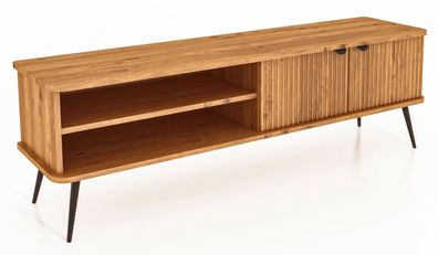 TV-Unterschrank Rolleston 26 Kernbuche massiv geölt - Abmessungen: 57 x 180 x 46