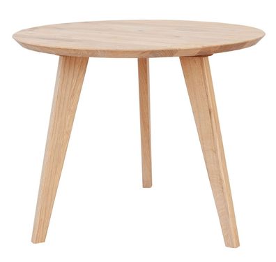 Couchtisch rund Erdre 03 mit 50 cm Durchmesser, in Eiche geölt, Tischplatte 2 cm