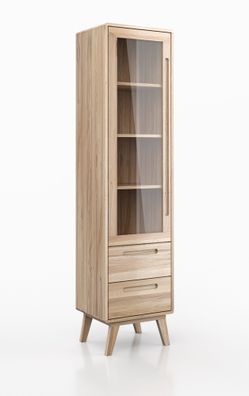 Vitrine Engordany 01 | Buche Vollholz massiv lackiert | Farbe: Buche | vier Fäch