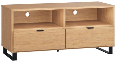 TV-Unterschrank Patitas 10, Farbe: Eiche - Abmessungen: 56 x 120 x 47 cm (H x B