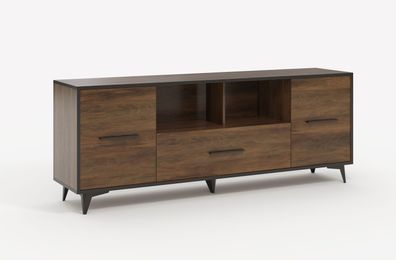 Moderner TV-Schrank / TV-Möbel mit ABS-Kanten Andromeda 05, eine Schublade, Farb