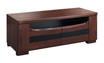 TV-Möbel / TV-Unterschrank Krasno 11, mit zwei Fächer, Eiche Massivholz, robust,
