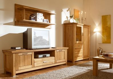 Einfaches Wohnzimmer Komplett - Set C Floresta, 4-teilig, mit gebürsteter Oberfl