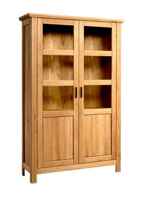 Moderne Vitrine mit zwei Türen Floresta 07, Natur, mit länglichen Griffen, fünf