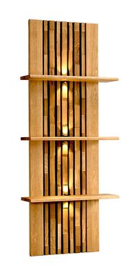 Wandregal / Hängeregal Nobres 10 inkl. LED-Beleuchtung, 138 x 44 x 29 cm, mit 3