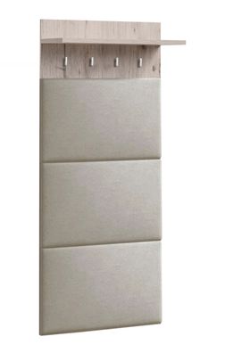 Garderobe mit vier Haken Sviland 18, gepolstert, Farbe: Eiche Wellington, Polste