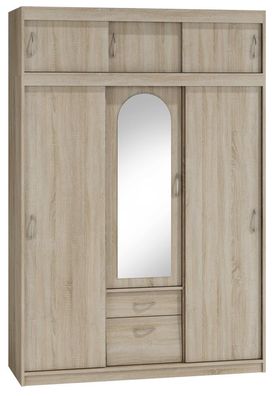 Schrank / Garderobe Paseh 07, Farbe: Sonoma Eiche - Abmessungen: 220 x 150 x 40