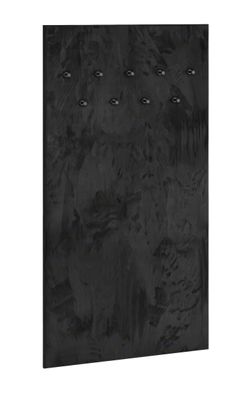 Garderobe Lautela 07, Farbe: Schwarz - Abmessungen: 153 x 80 x 3 cm (H x B x T)