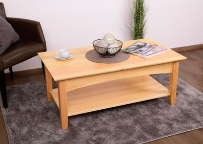 Couchtisch Kiefer Vollholz massiv natur Turakos 122 - Abmessung 110 x 61 x 45 cm