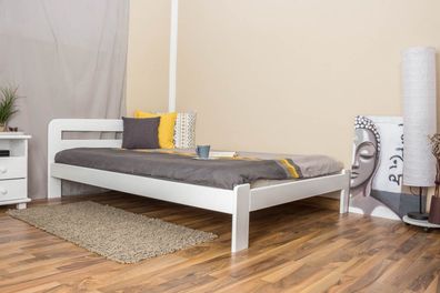 Einzelbett / Gästebett Kiefer Vollholz massiv weiß lackiert A5, inkl. Lattenrost