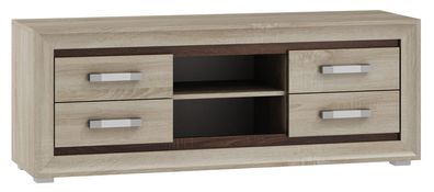 TV-Unterschrank Kundiawa 02, Farbe: Sonoma Eiche hell / Sonoma Eiche dunkel - Ab