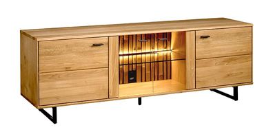 TV-Unterschrank Nobres 07 mit Soft-Close, Eiche / Natur, 62,5 x 180 x 49 cm, ink