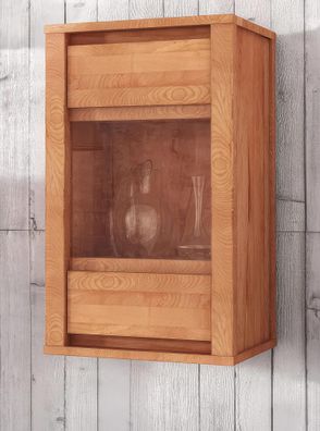 Hängeschrank Tasman 25 Kernbuche massiv geölt - Abmessungen: 76 x 45 x 35 cm (H