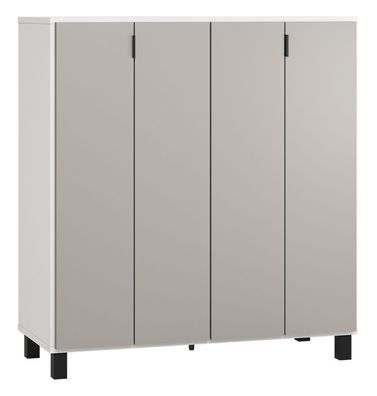 Barschrank Pantanoso 03, Farbe: Weiß / Grau - Abmessungen: 122 x 112 x 47 cm (H