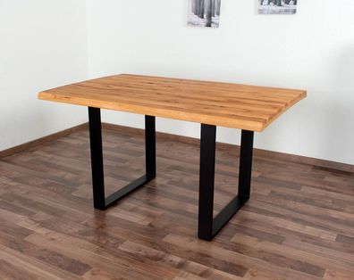 Esstisch Wooden Nature 411 Kernbuche massiv geölt, Tischplatte rustikal - 140 x