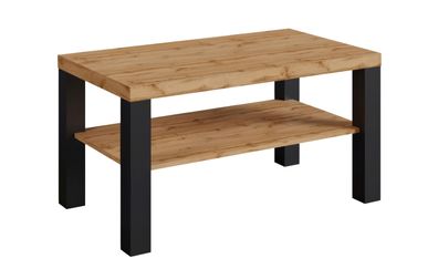 Zweifarbiger moderner Couchtisch mit viel Ablagefläche "Temerin" 32a, Eiche Wota