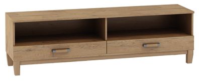 TV-Unterschrank Alotau 08, Farbe: Eiche - Abmessungen: 46 x 160 x 40 cm (H x B x