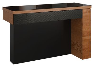 Schminktisch "Postira" 41, Farbe: Walnuss / Schwarz, teilmassiv - Abmessungen: 7