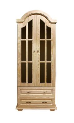 Vitrine Kiefer massiv Vollholz natur Pipilo 06 - Abmessung 224 x 95 x 40 cm