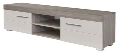 TV-Unterschrank Colmenar 03, Farbe: Eiche / Sand Glanz - Abmessungen: 46 x 180 x