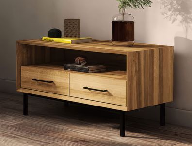 TV-Unterschrank Kumeu 08 Wildeiche massiv geölt - Abmessungen: 50 x 90 x 45 cm (